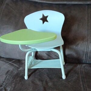American Girl Doll Chair with Green Desk